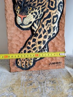 لوحتان فنيتان  على خشب السدر الأحمر للفنانة البرازيليةsiqueira  4