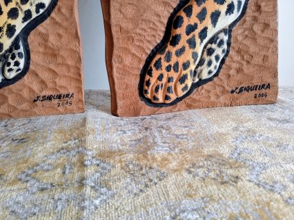 لوحتان فنيتان  على خشب السدر الأحمر للفنانة البرازيليةsiqueira  5