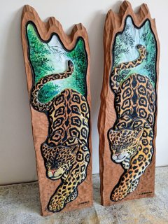 لوحتان فنيتان اصليتان منحوتتان على خشب الزان للفنان البرازيلي سيكويرا (عمل يدوي) 3