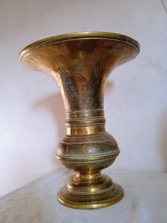 تحفة فنية انتيك من النحاس الاصفر الفاسي الحر للديكور  5