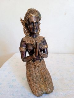 تحفة فنية تايلاندية انتيك من النحاس القديم المطلي بماء الذهب  3